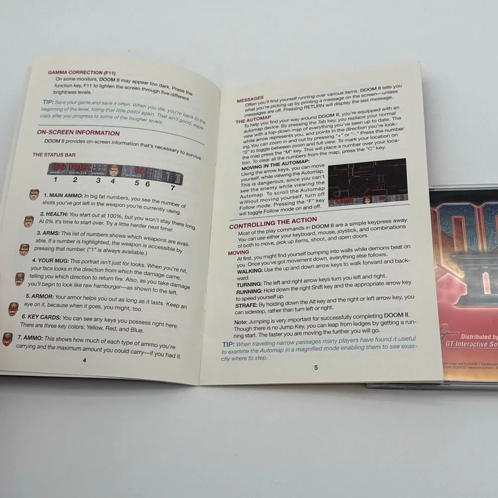 DOOM II PC CD-ROM with Manual 1994 id‎ Software GT Interactive Vintage FPS Game
